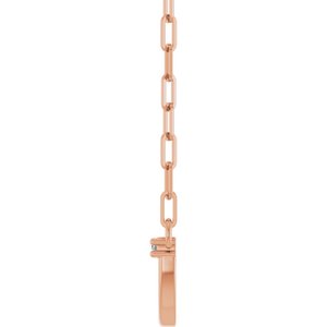 14K Rose Gold .05 CTW Natural Diamond Arch 18" Necklace