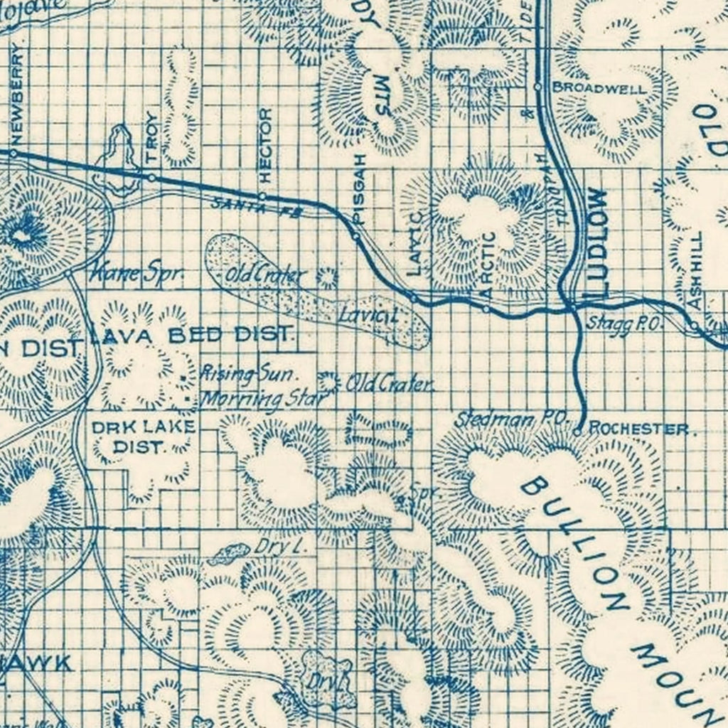 Vintage Map of San Bernardino County, California 1932