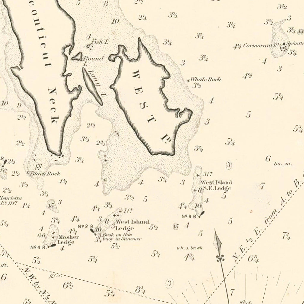 Vintage Buzzard Bay, MA Map 1882