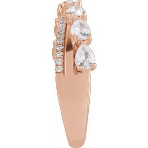 14K Rose Gold 1 1/8 CTW  Natural Diamond Ring