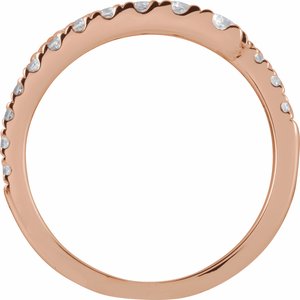 14K Rose Gold 9/10 CTW Lab-Grown Diamond Bypass Ring