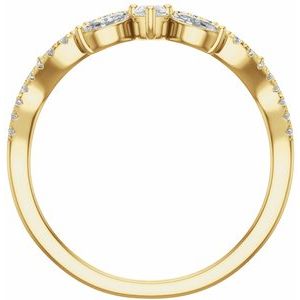 14K Yellow 1/2 CTW Natural Diamond Contour Band