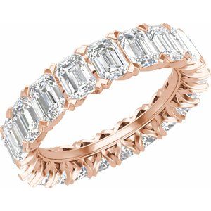 14K Rose 5 7/8 CTW Lab-Grown Diamond Eternity Band Size 8.5