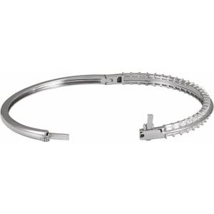 14K White Gold 2 1/6 CTW Lab-Grown Diamond 7" Bangle Bracelet