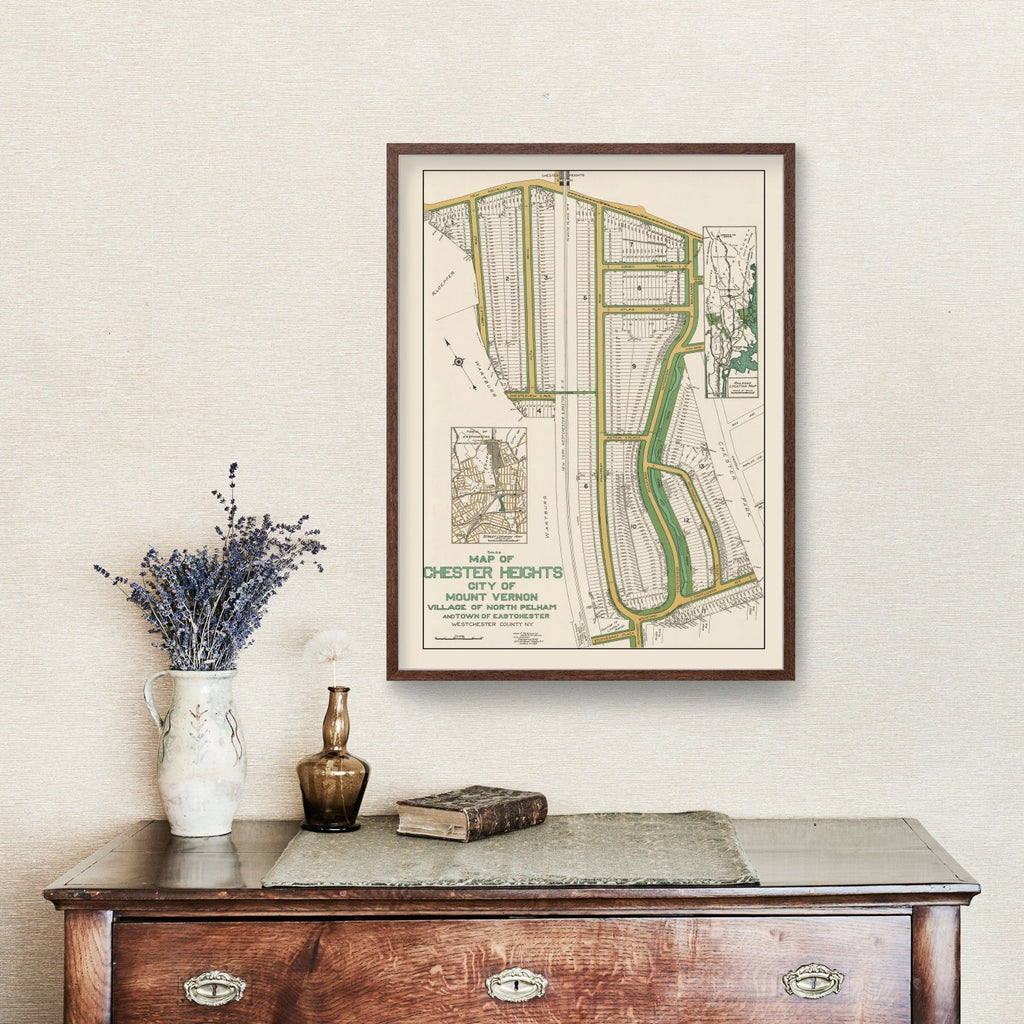 Vintage Chester Heights Mount Vernon Map 1913
