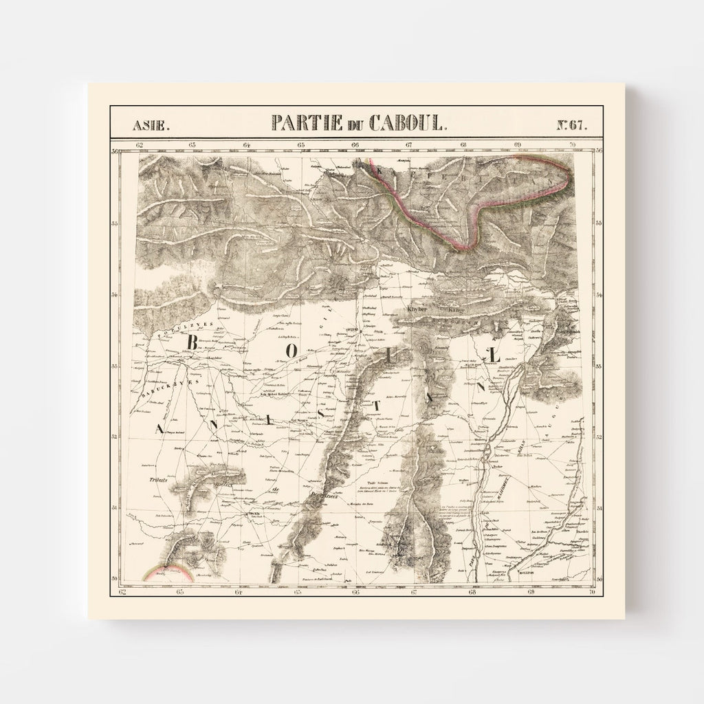 Vintage Map of Afghanistan 1827
