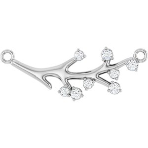 Platinum 1/5 CTW Lab-Grown Diamond Branch Necklace Center