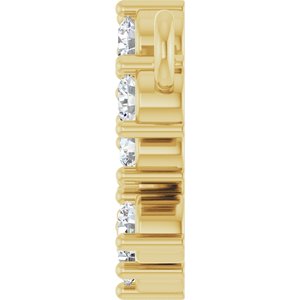 14K Yellow Gold 1/5 CTW Lab-Grown Diamond Branch Necklace Center