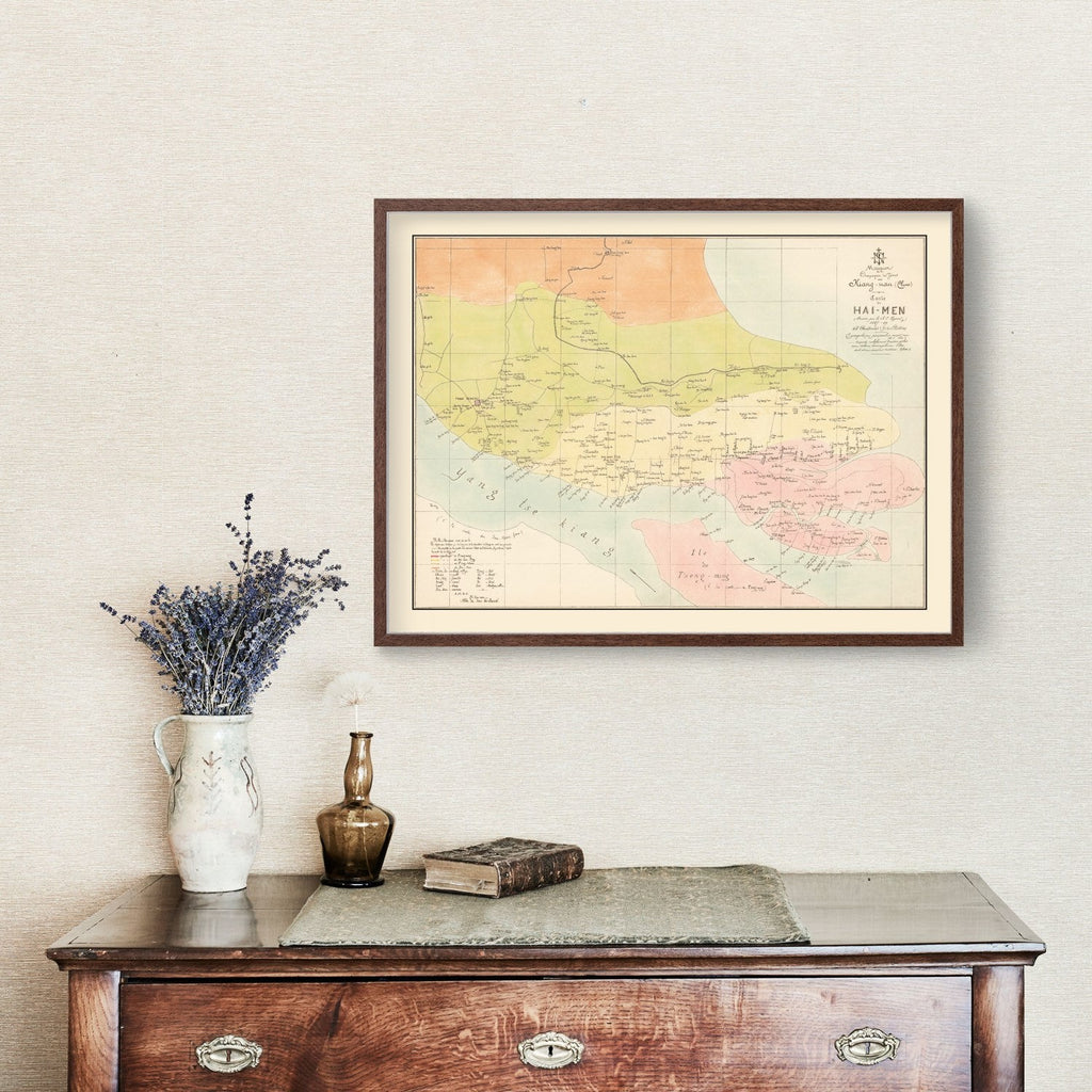 Vintage Shanghai Map 1889