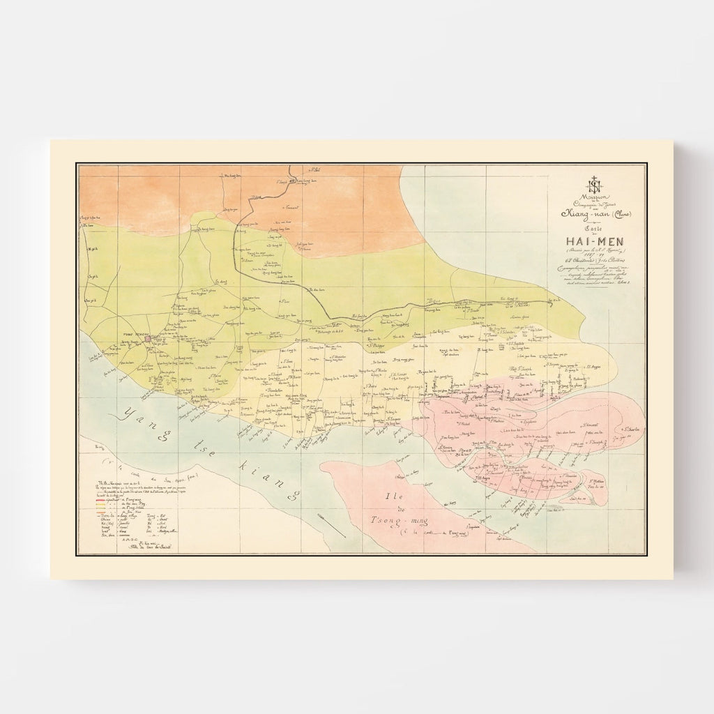 Vintage Shanghai Map 1889