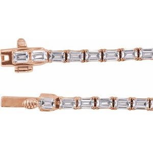 14K Rose 11 3/4 CTW Lab-Grown Diamond Line 16" Necklace