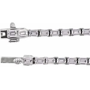14K White Gold 11 3/4 CTW Lab-Grown Diamond Line 16" Necklace