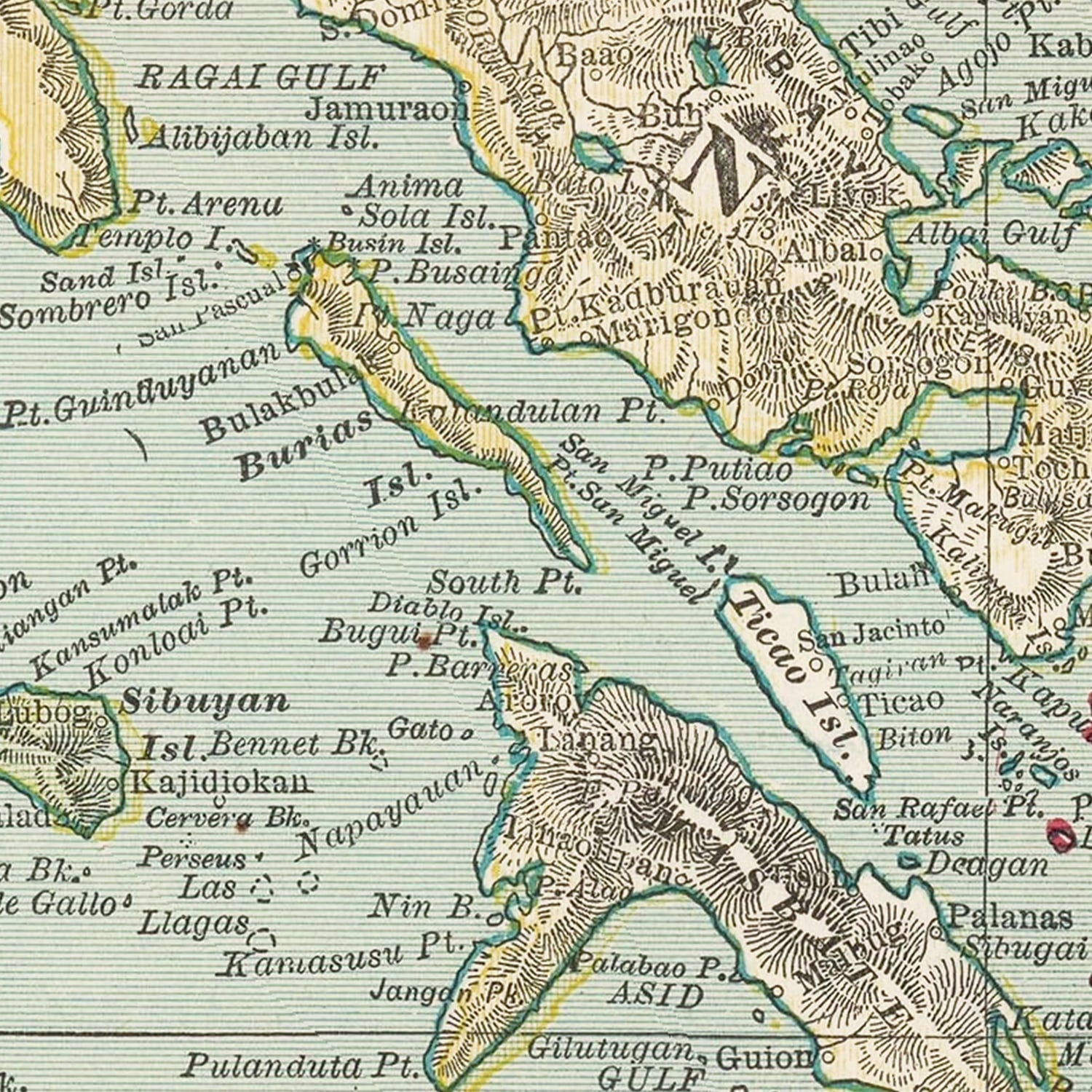 Vintage Map of Philippines 1899