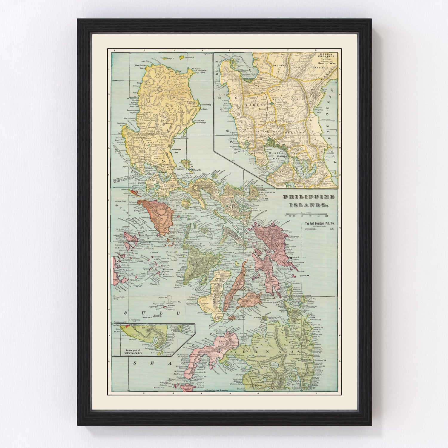 Vintage Map of Philippines 1899