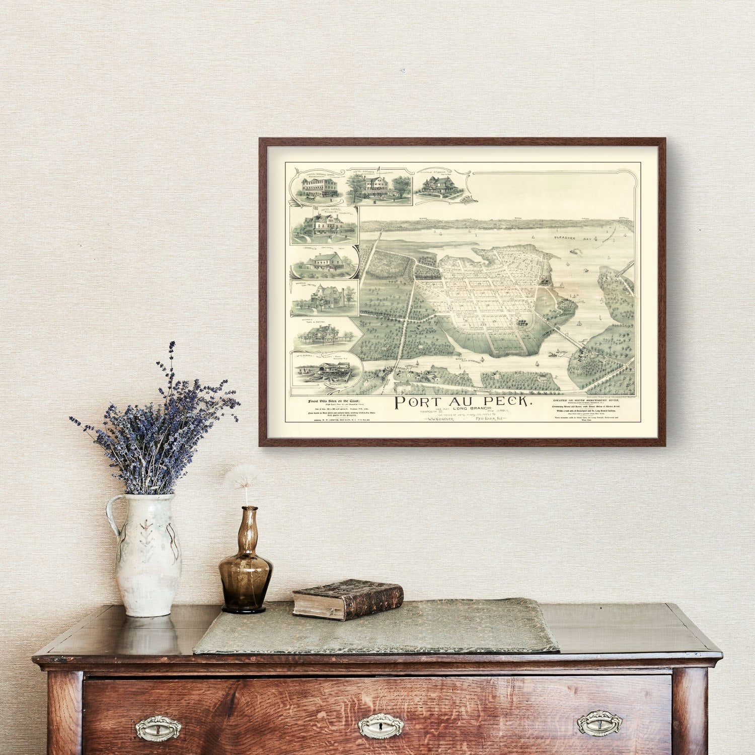 Vintage Port au Peck Map 1894