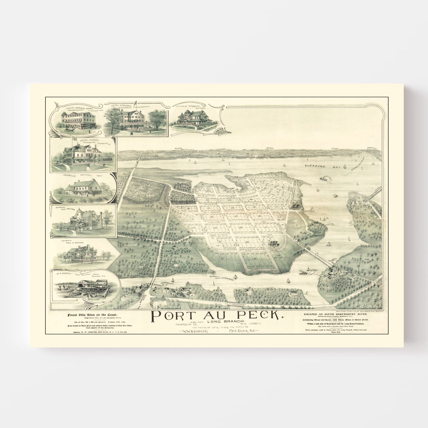 Vintage Port au Peck Map 1894