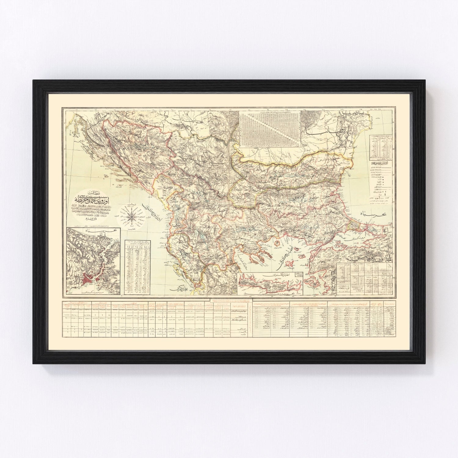 Vintage Balkans Map 1906