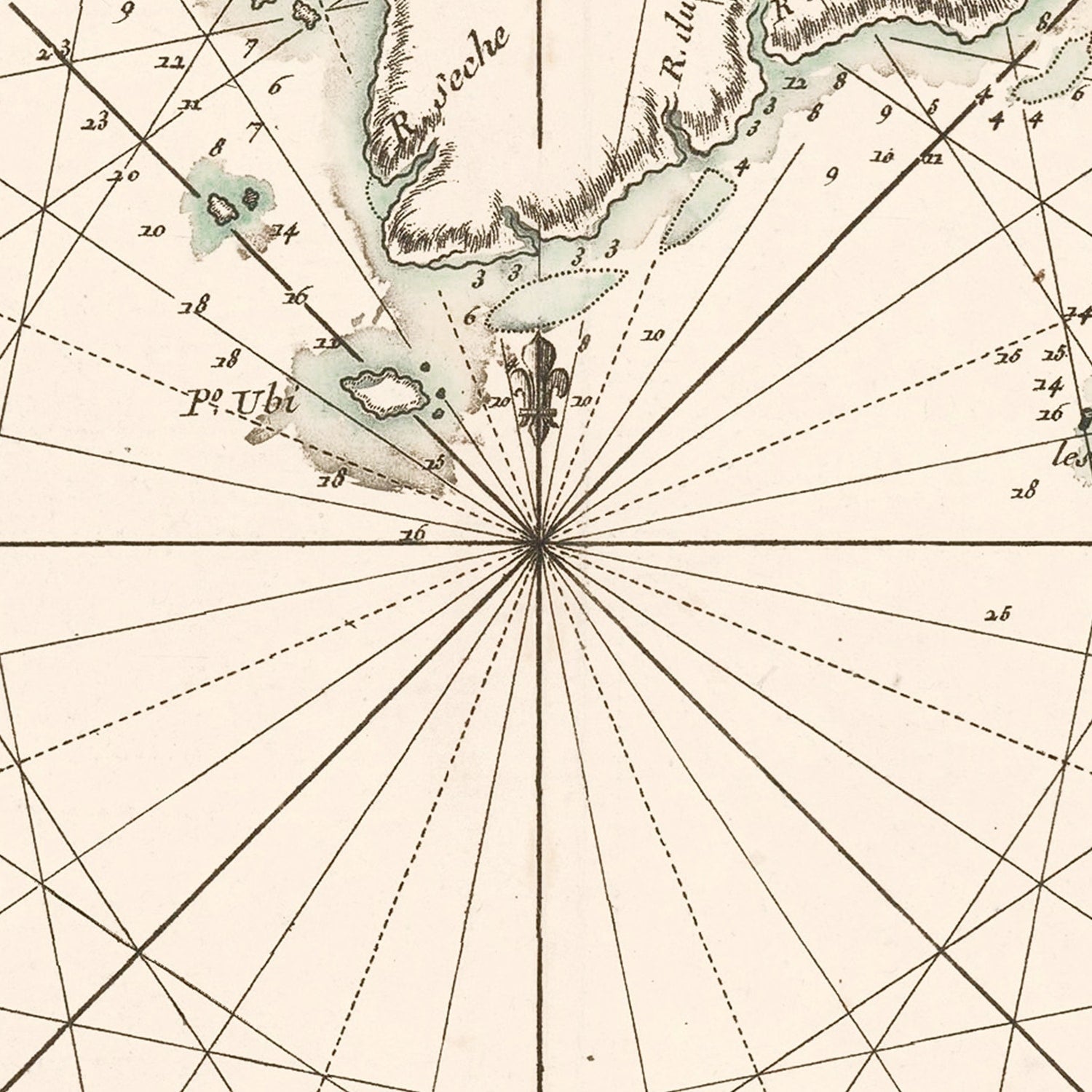 Vintage Gulf of Siam Map 1745