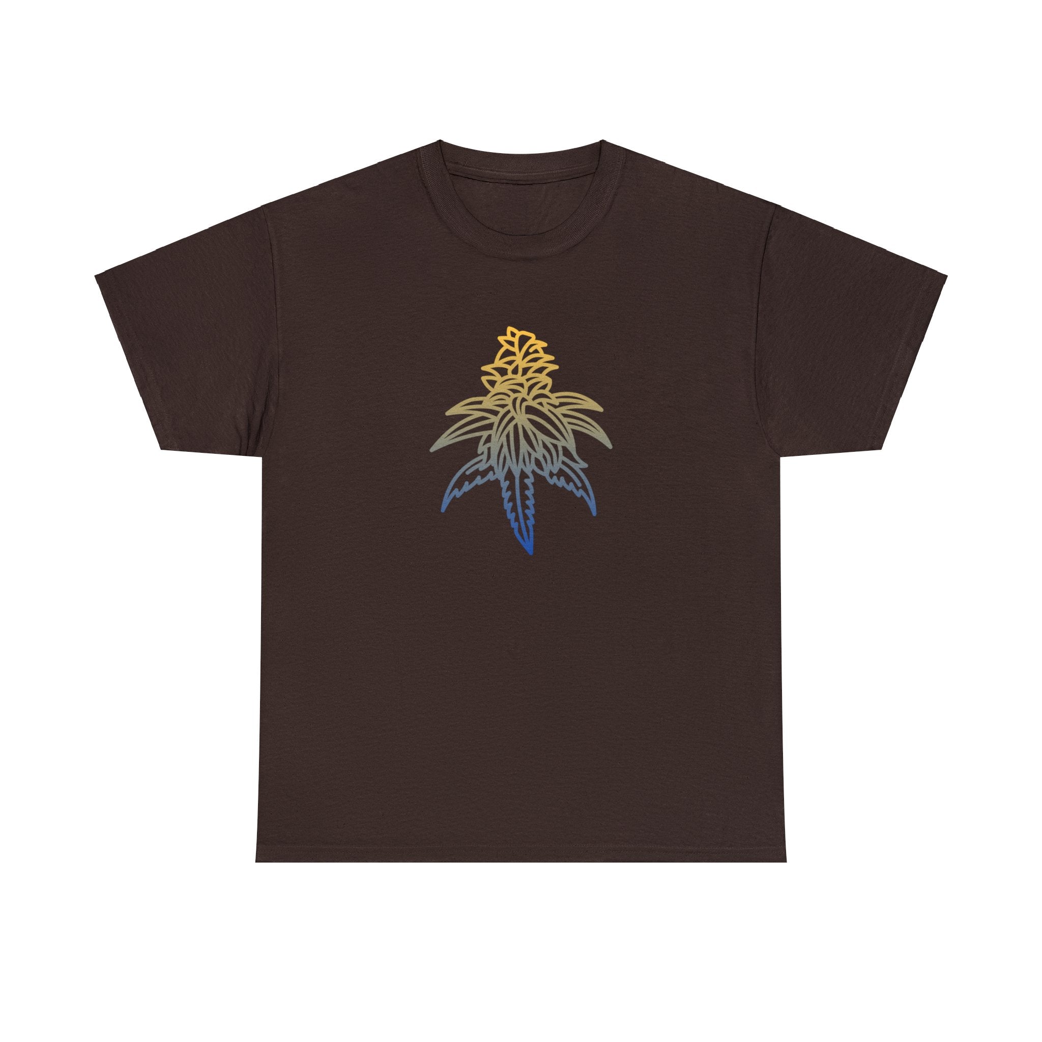 Golden Goat Cannabis Leaf Unisex Heavy Cotton Tee