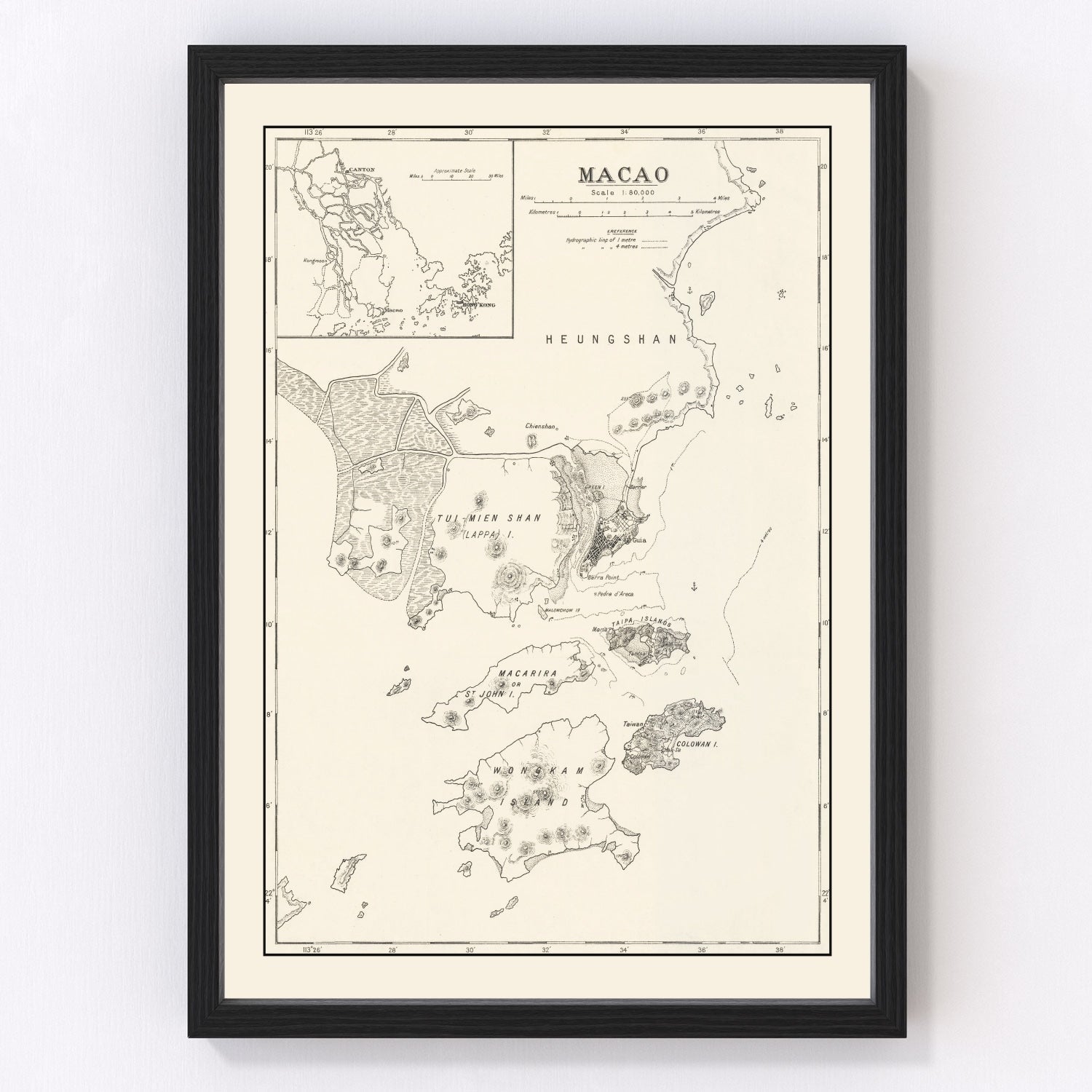 Vintage Macao Map 1918