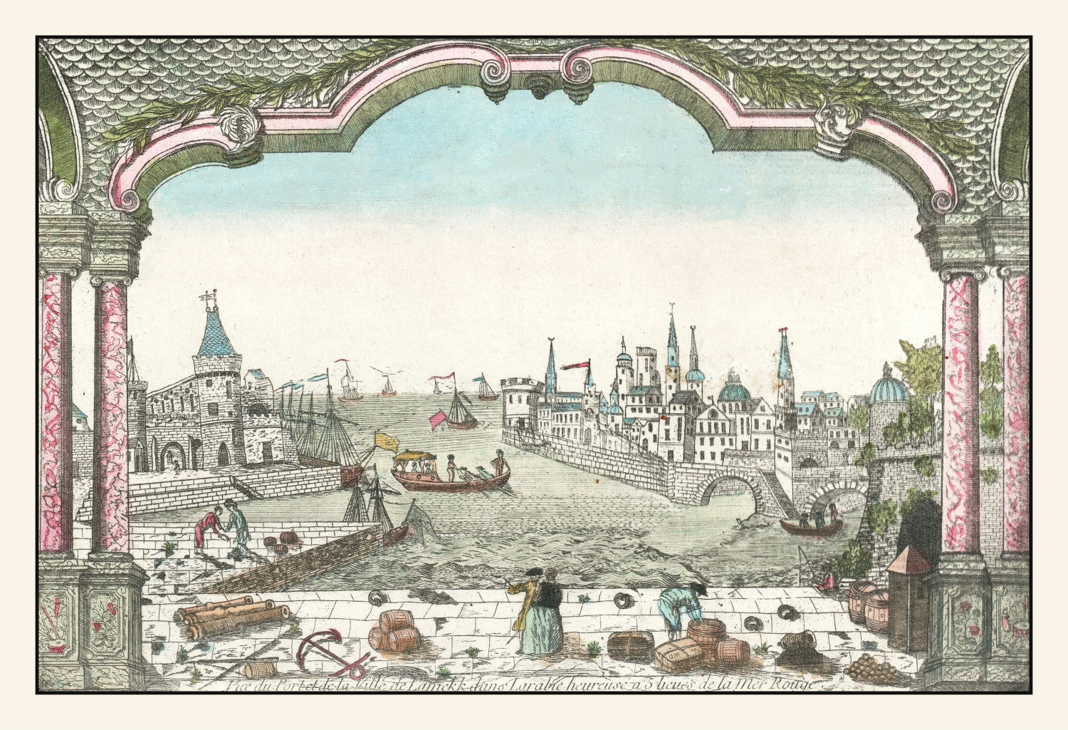 Vintage Map of Jeddah 1750