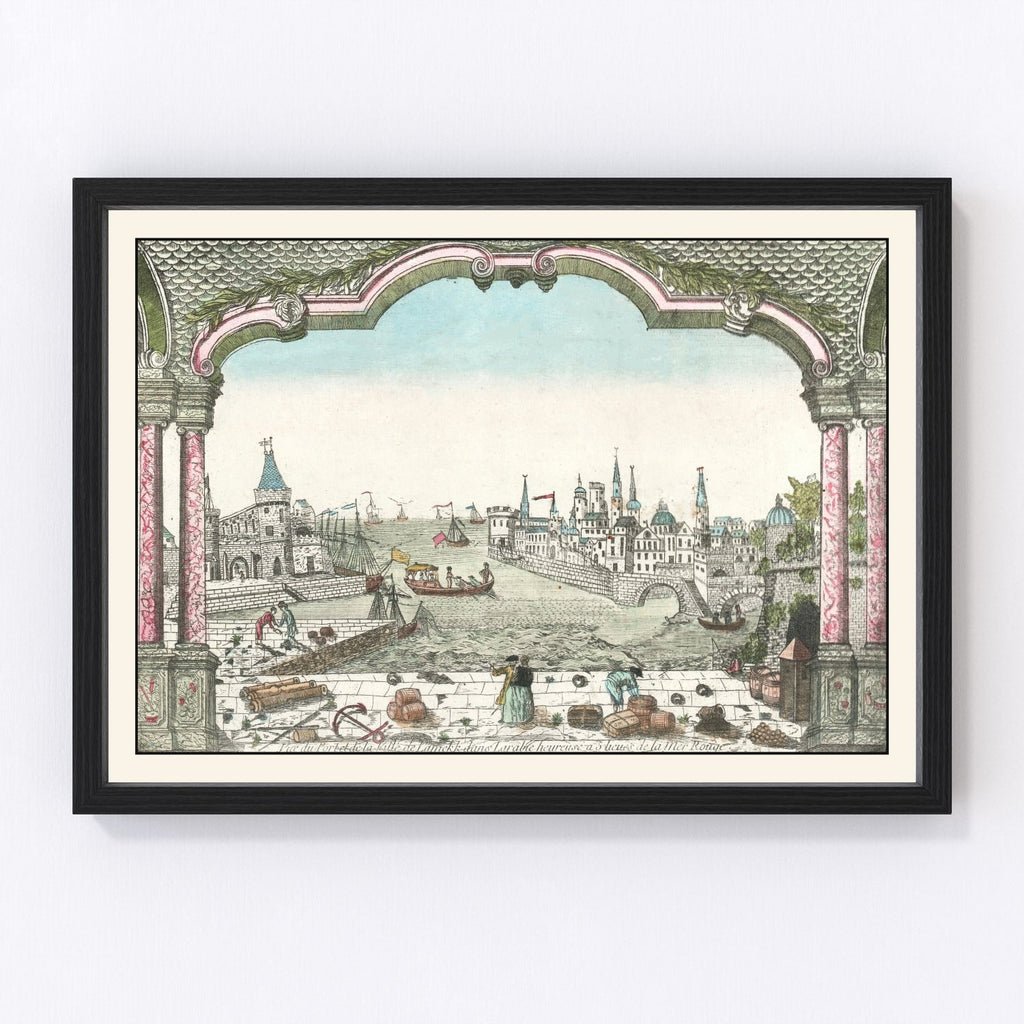 Vintage Map of Jeddah 1750