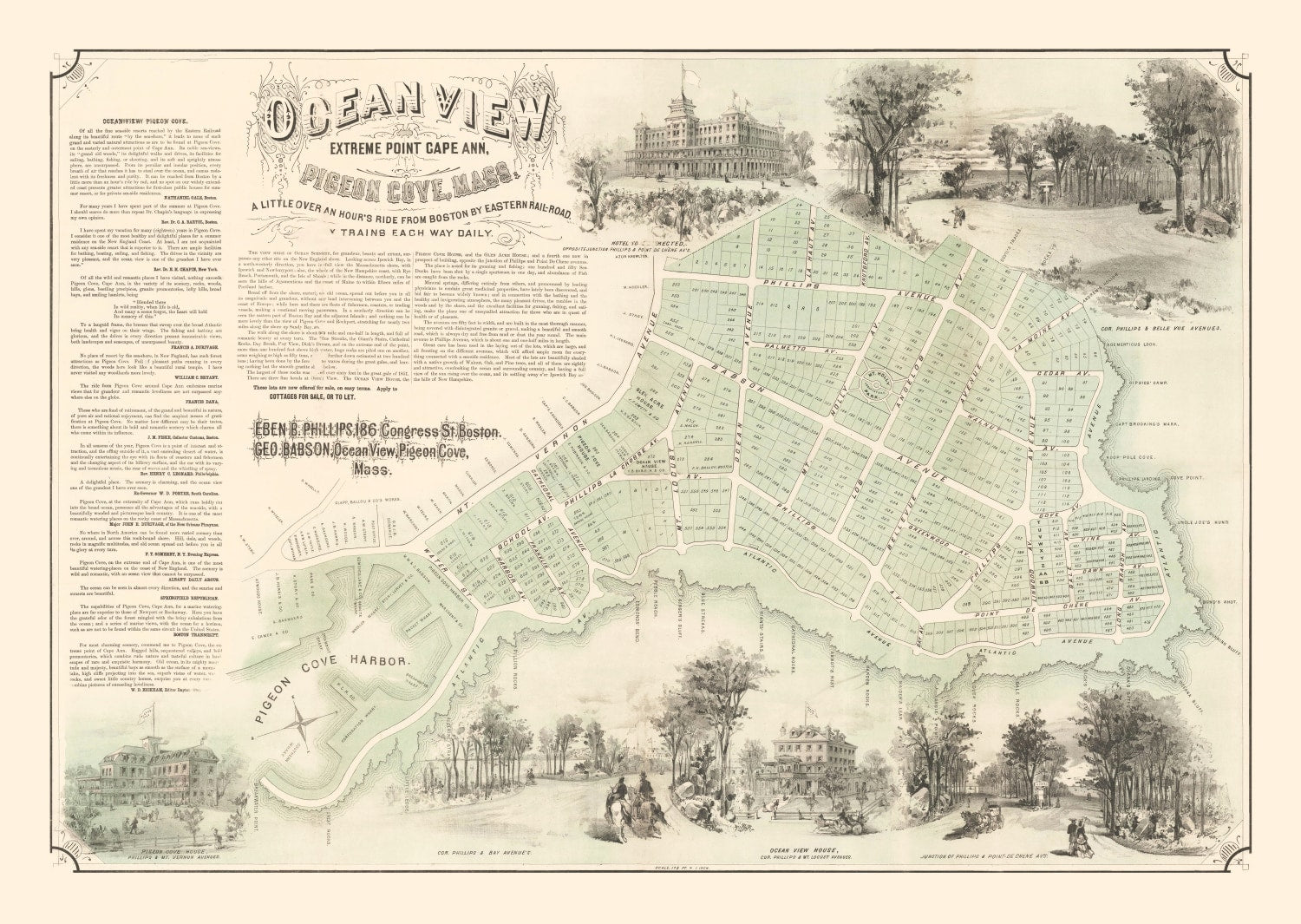 Vintage Pigeon Cove & Cape Ann Massachusetts 1870