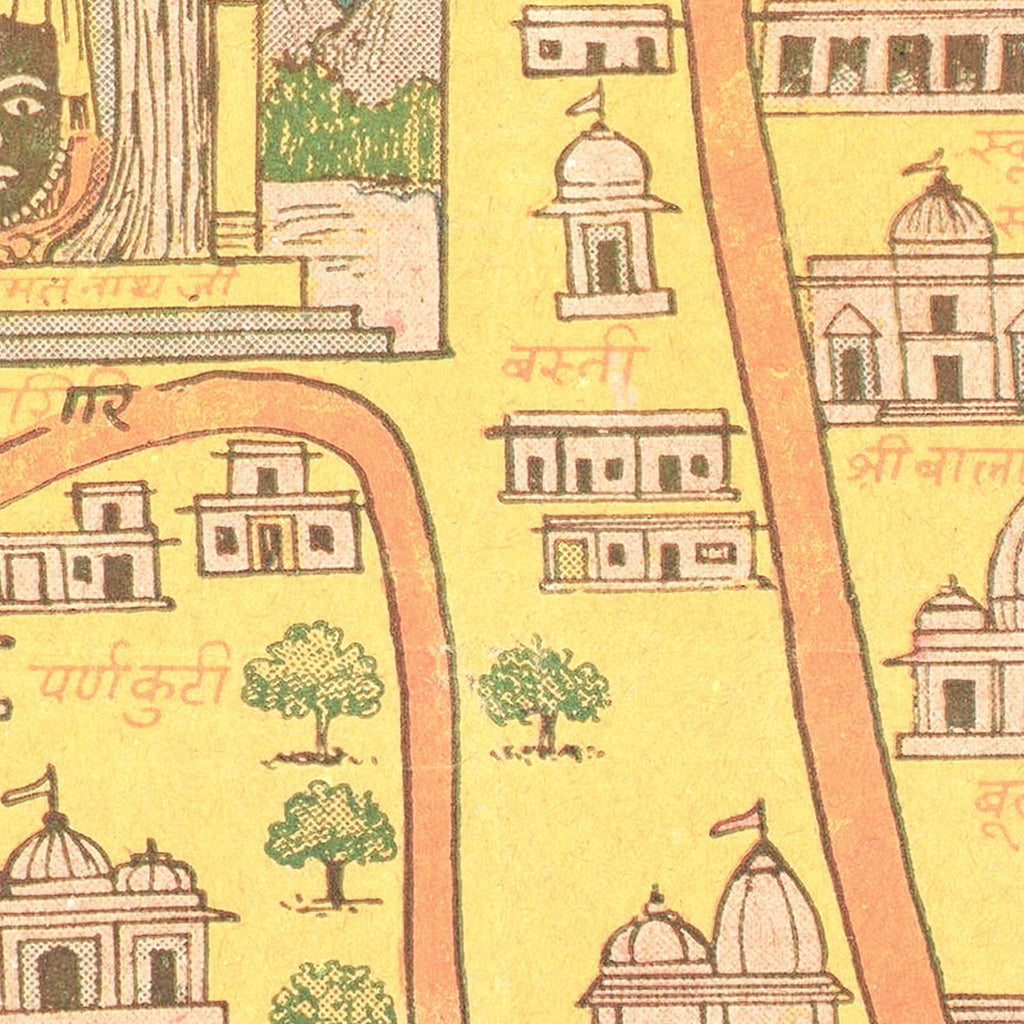 Vintage Map of Chitrakoot, India 1970