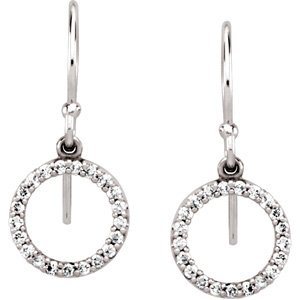 14K White Gold 1/5 CTW Natural Diamond Earrings – image 2