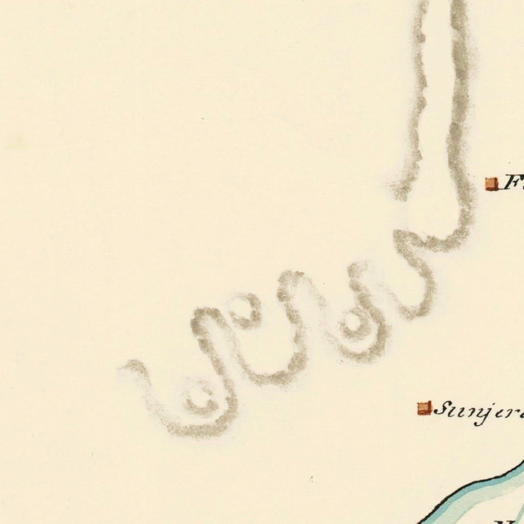 Vintage Map of Kandahar, Afghanistan 1840