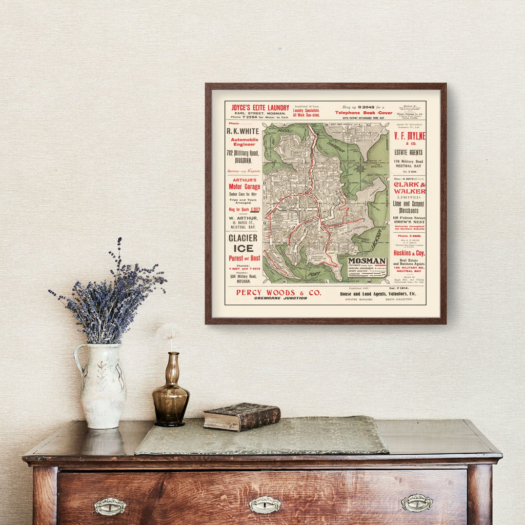 Vintage Map of Sydney, Australia 1925