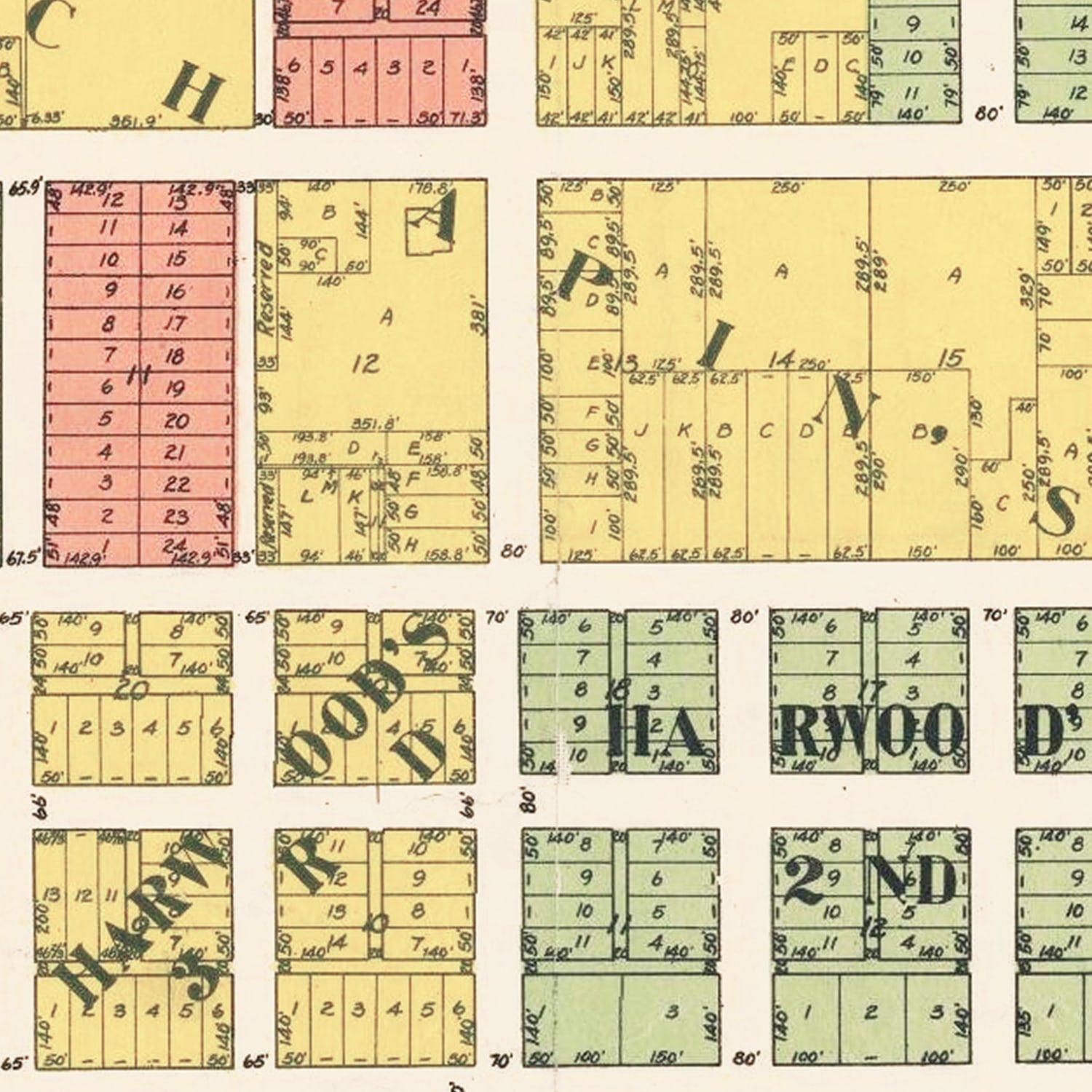 Vintage Map of Fargo, North Dakota 1915
