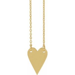 Engravable Heart Necklace or Center