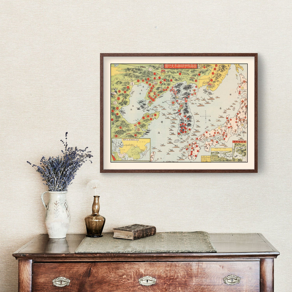 Vintage Map of Korea 1904