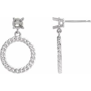 Each 4 mm Round Chain Link Earring Mounting