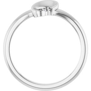 14K White Gold .01 CTW Natural Diamond Ring