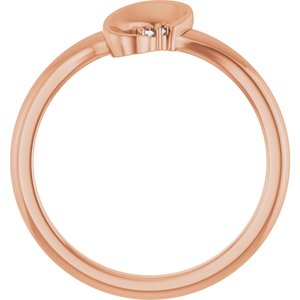 14K Rose Gold .01 CTW Natural Diamond Ring