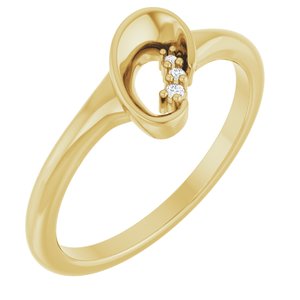 14K Yellow Gold .01 CTW Natural Diamond Ring