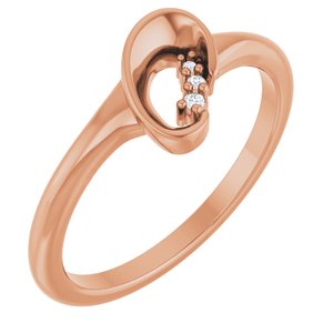 14K Rose Gold .01 CTW Natural Diamond Ring