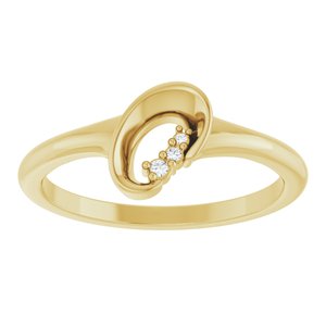 14K Yellow Gold .01 CTW Natural Diamond Ring