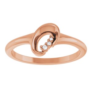 14K Rose Gold .01 CTW Natural Diamond Ring