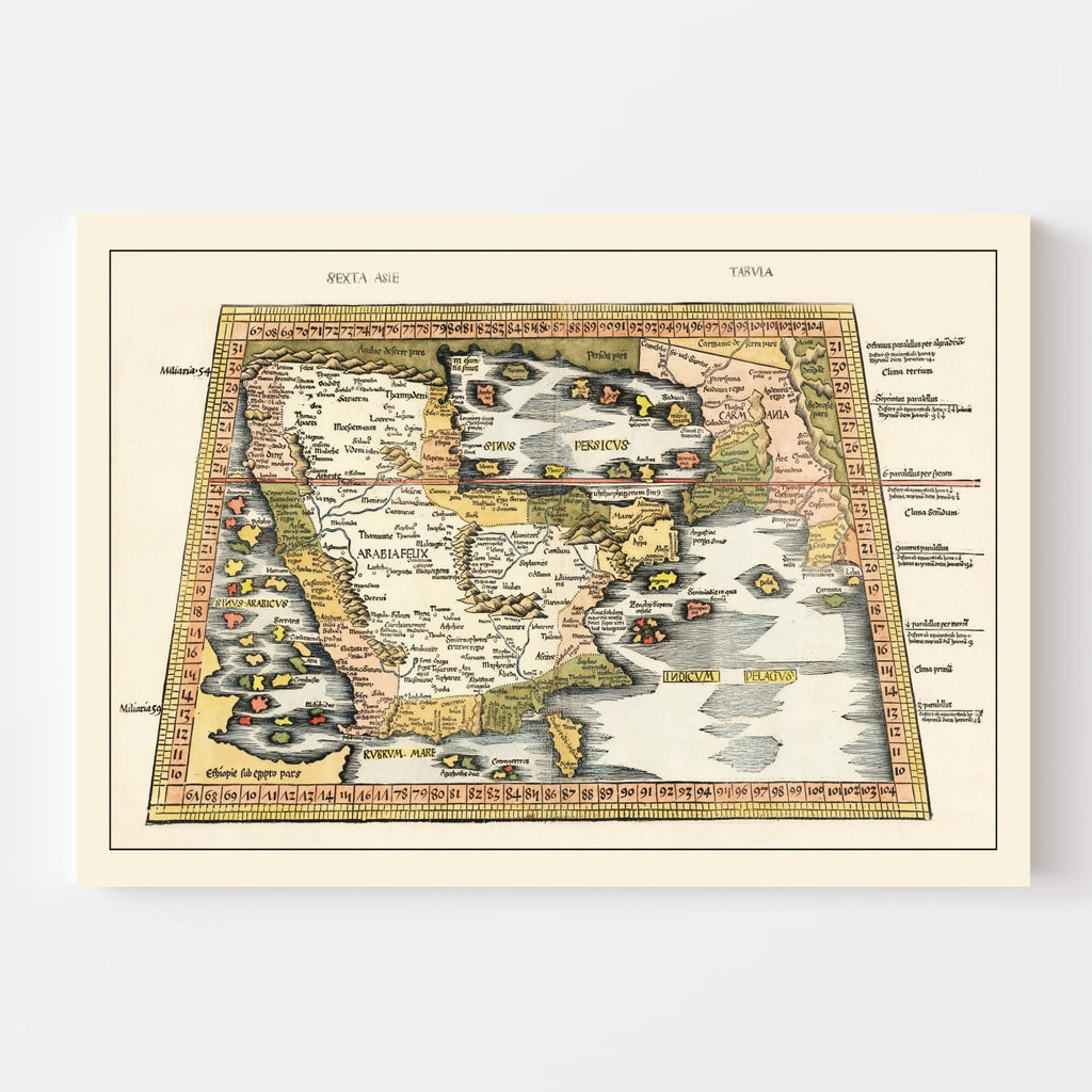 Vintage Arabia Map 1513