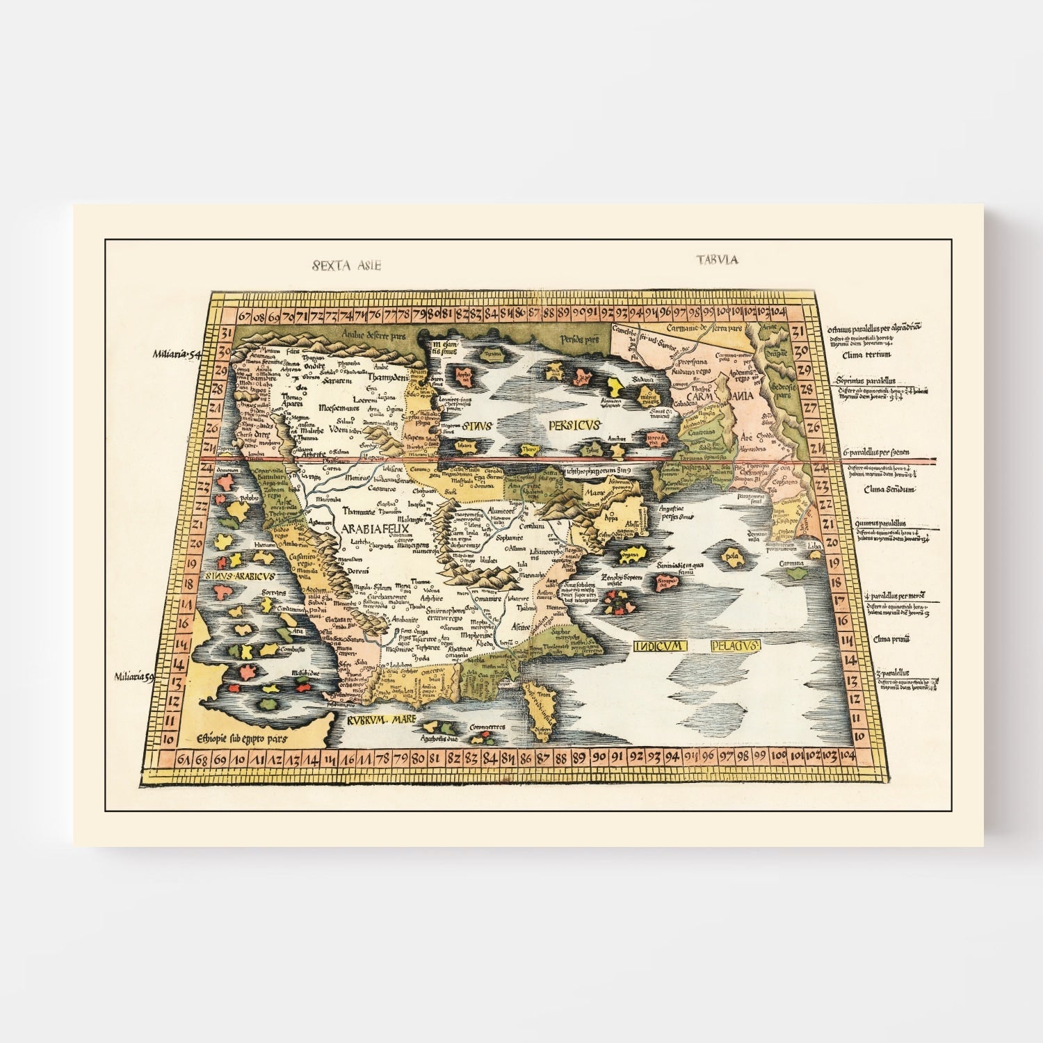 Vintage Arabia Map 1513