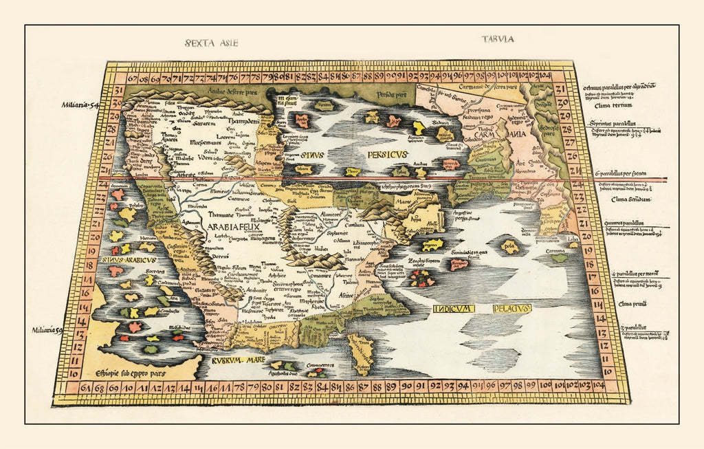 Vintage Arabia Map 1513