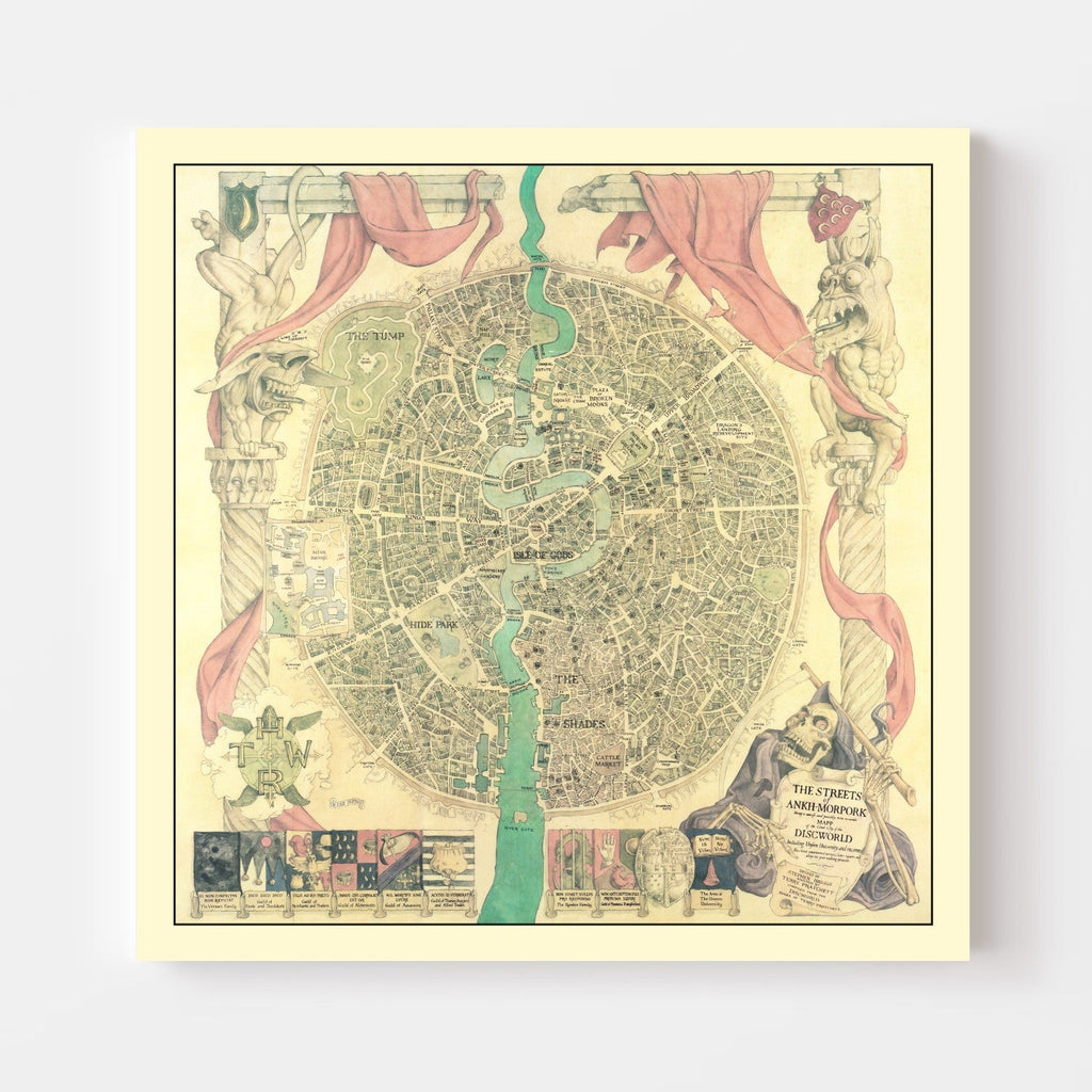 Vintage Discworld Map 1993