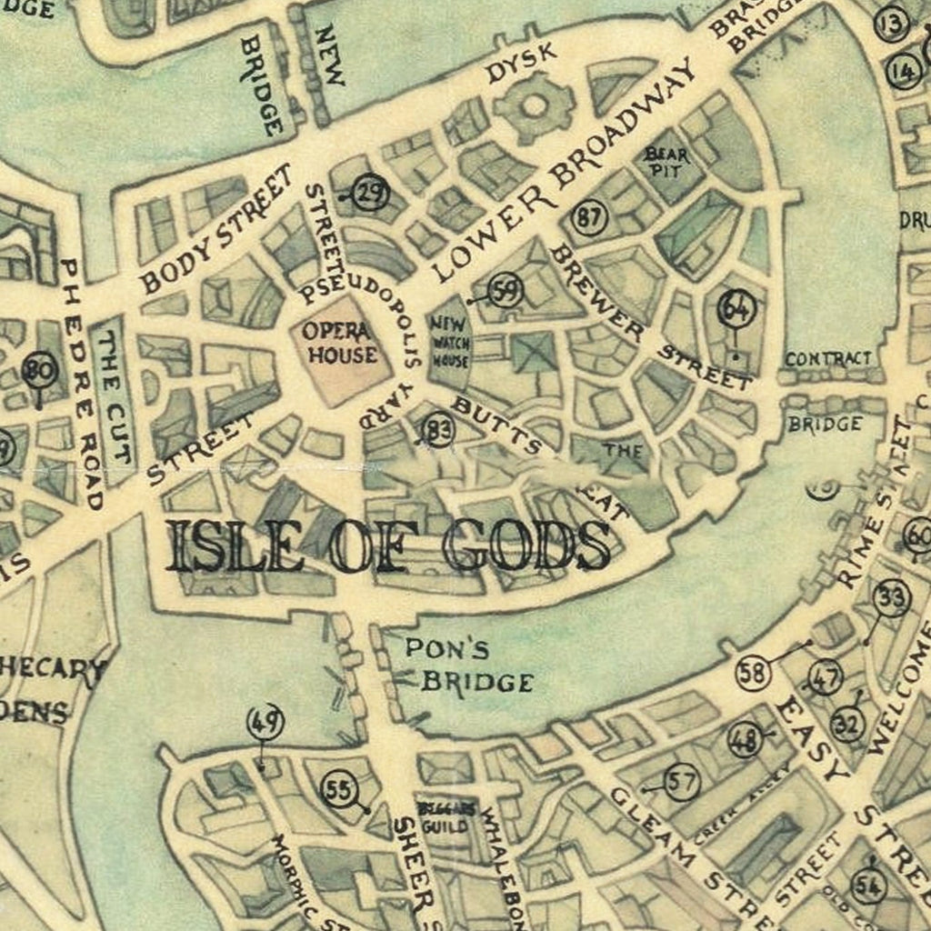 Vintage Discworld Map 1993