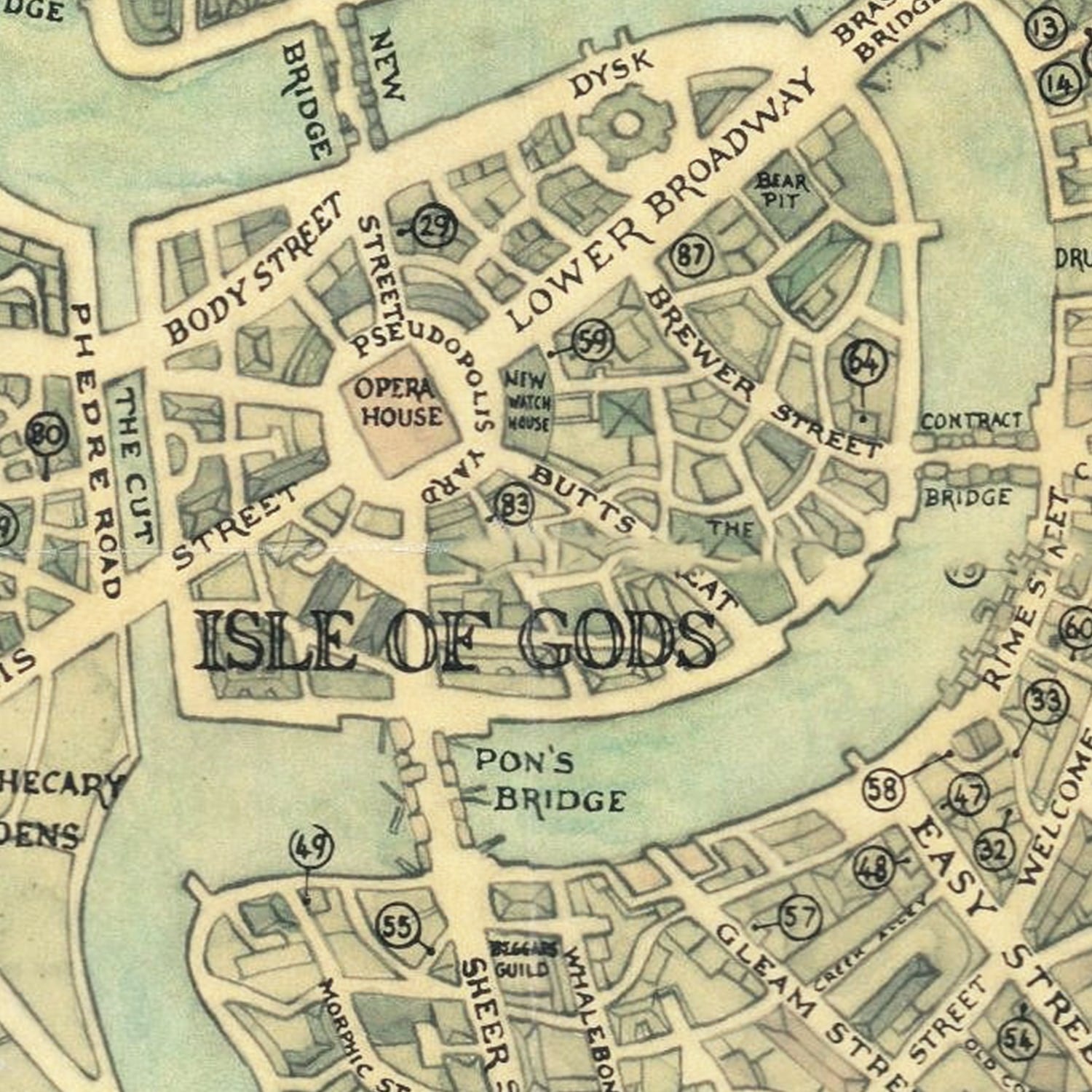Vintage Discworld Map 1993