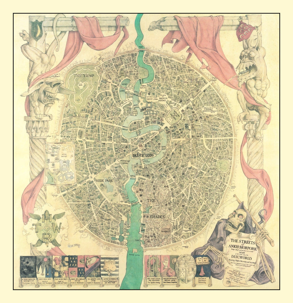 Vintage Discworld Map 1993