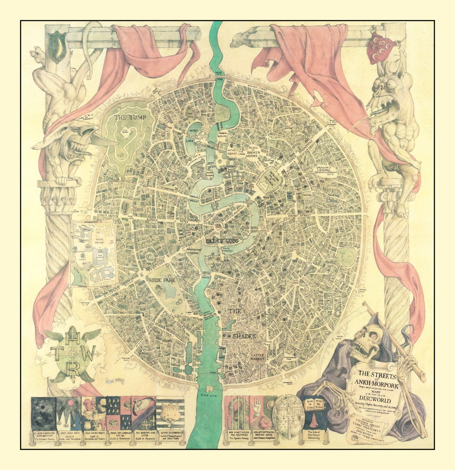 Vintage Discworld Map 1993