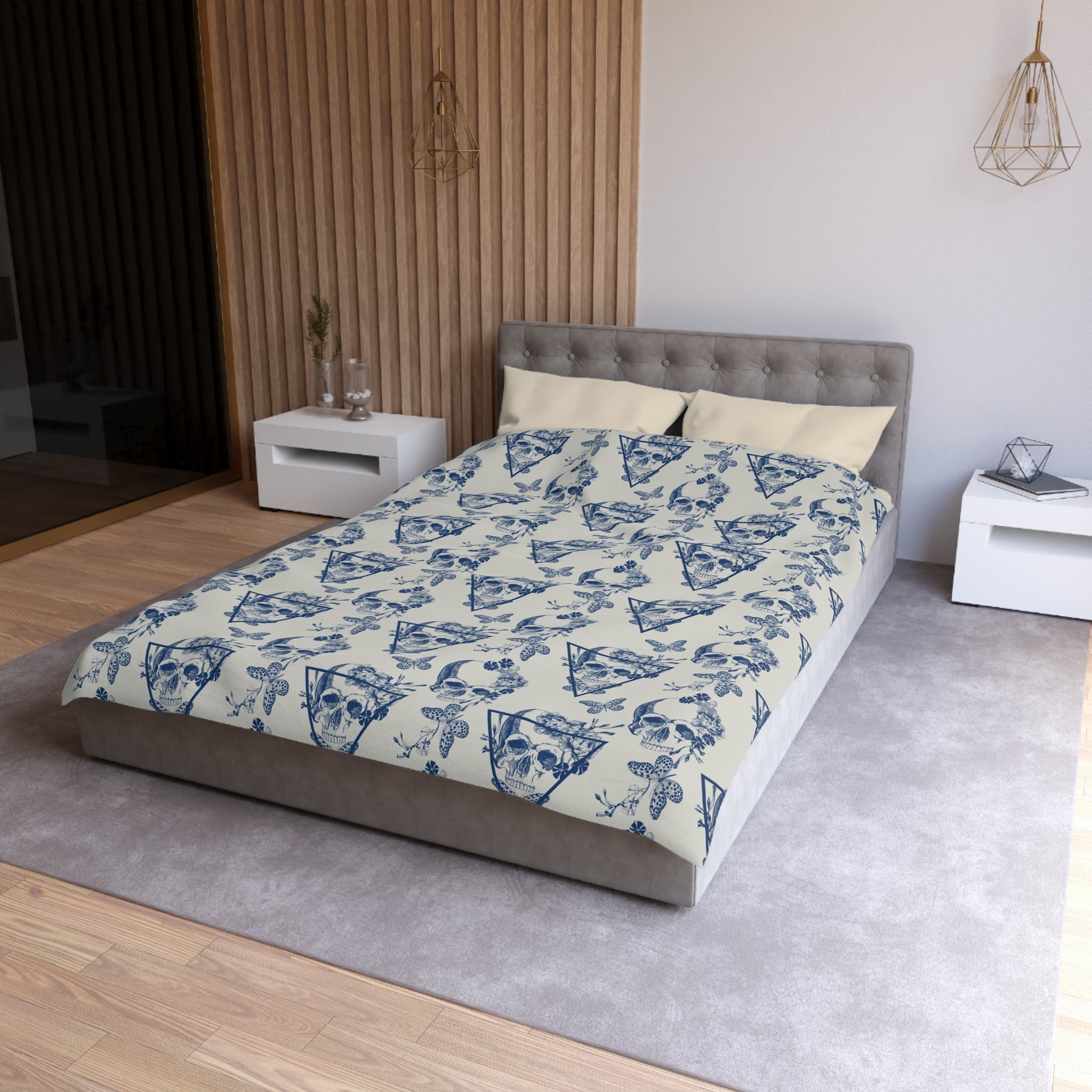 "Memento Mori" Microfiber Duvet Cover
